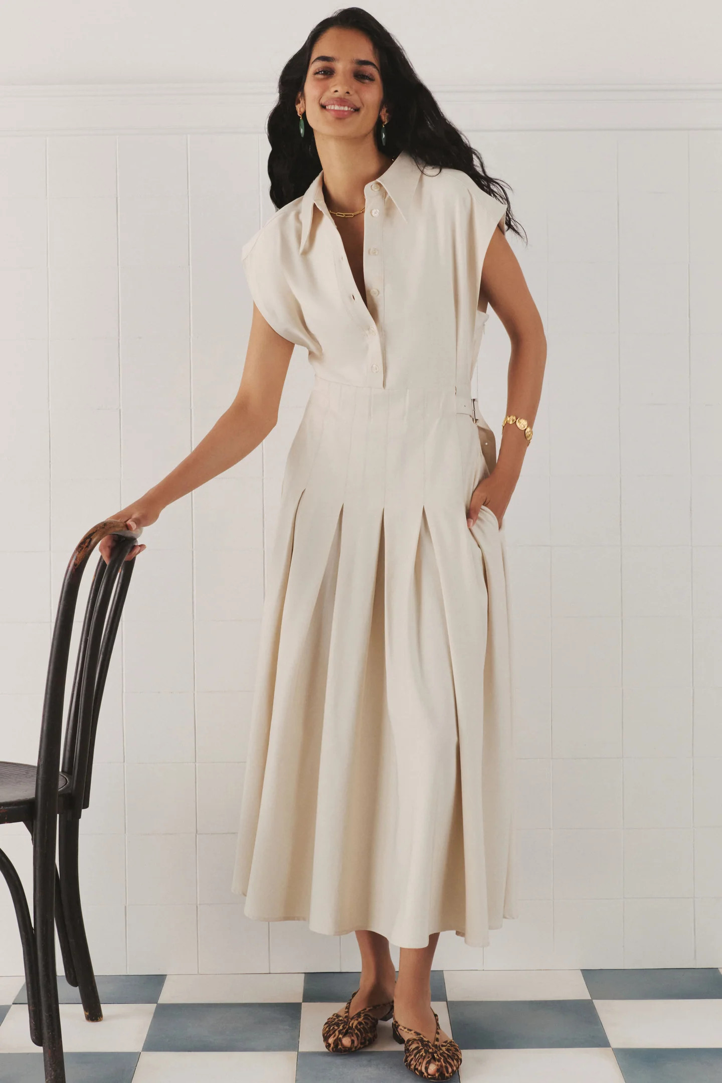 Ecru Quince Midi Shirt Dress | Tuckernuck (US)