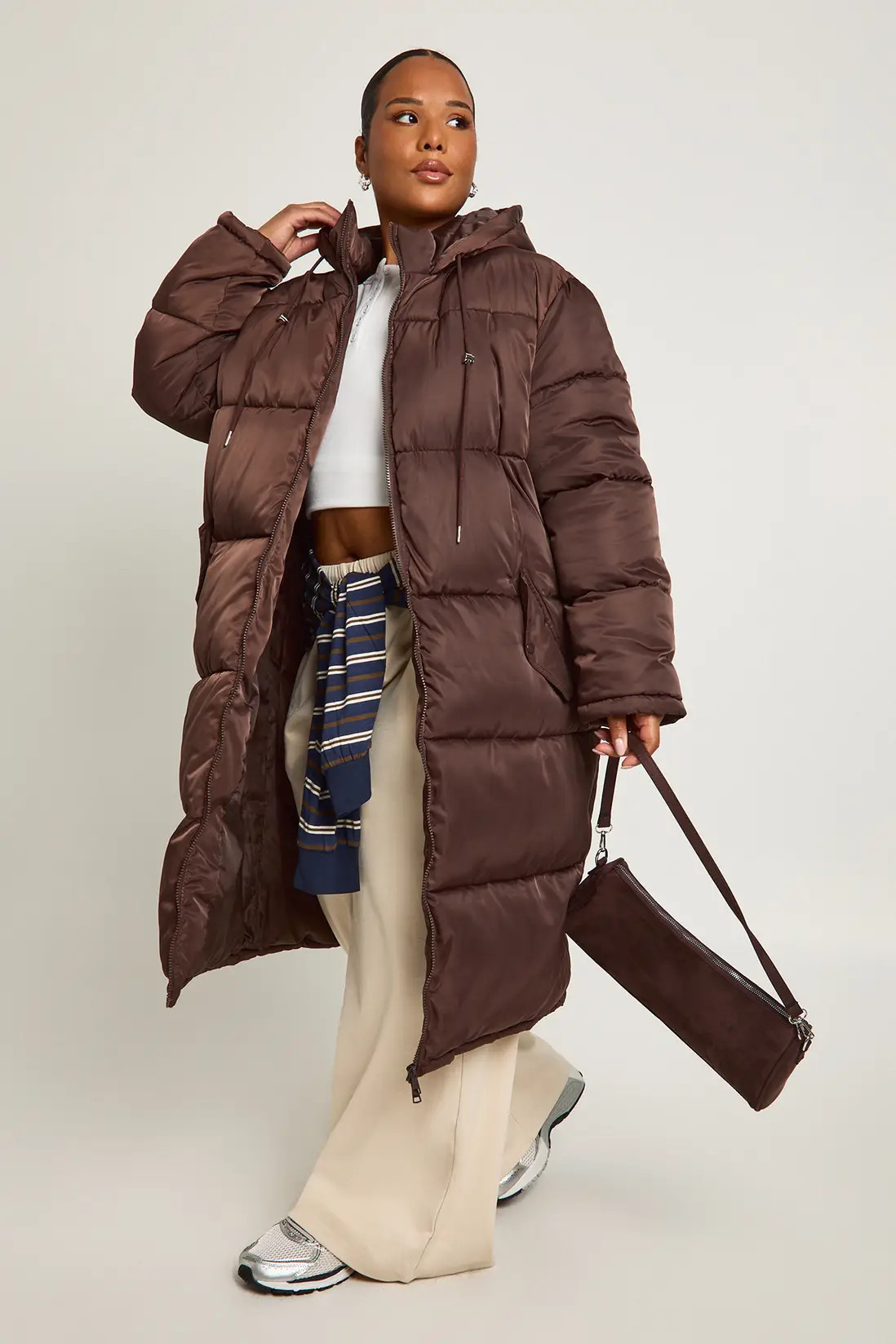Plus Longline Puffer Jacket | boohoo (US & Canada)