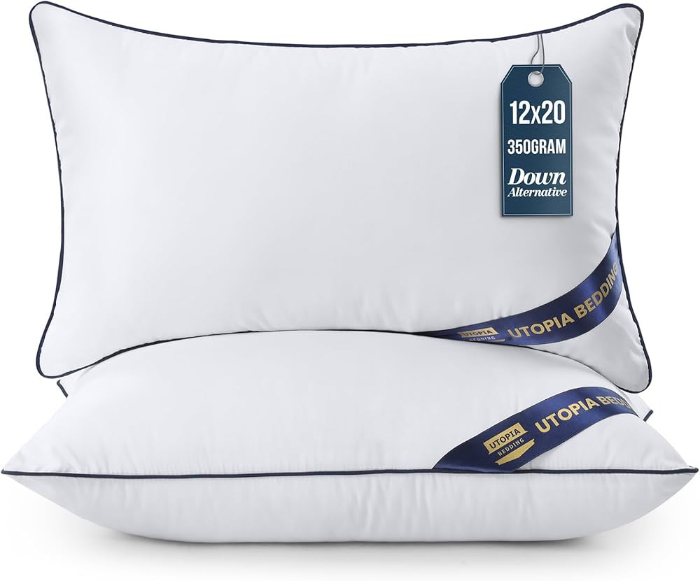 Utopia Bedding Throw Pillow Inserts (Pack of 2, White), 12 x 20 Inches Decorative Indoor Pillows ... | Amazon (US)