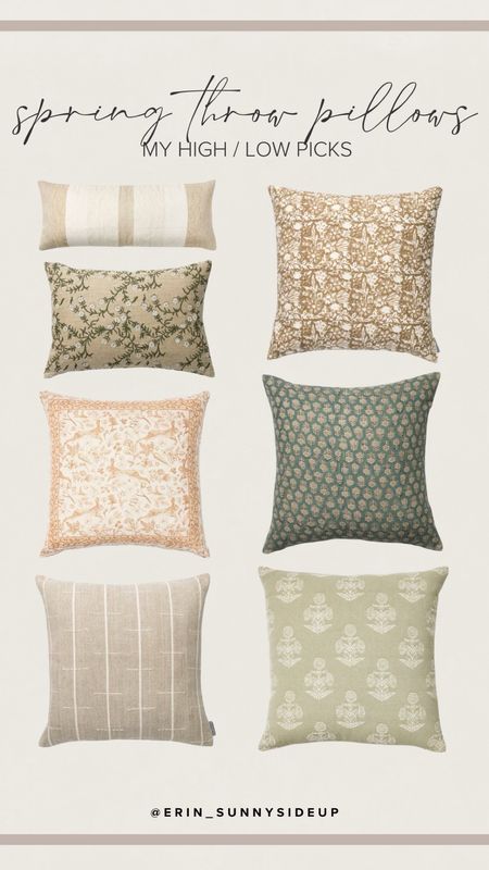 High / Low options for new spring pillows for the home!

#LTKSeasonal #LTKfindsunder100 #LTKhome