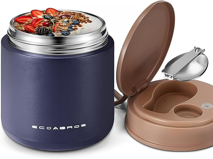 15.2 oz Kids Thermo Food Jar for Hot Food & Soup with Spoon, Navy | Amazon (US)