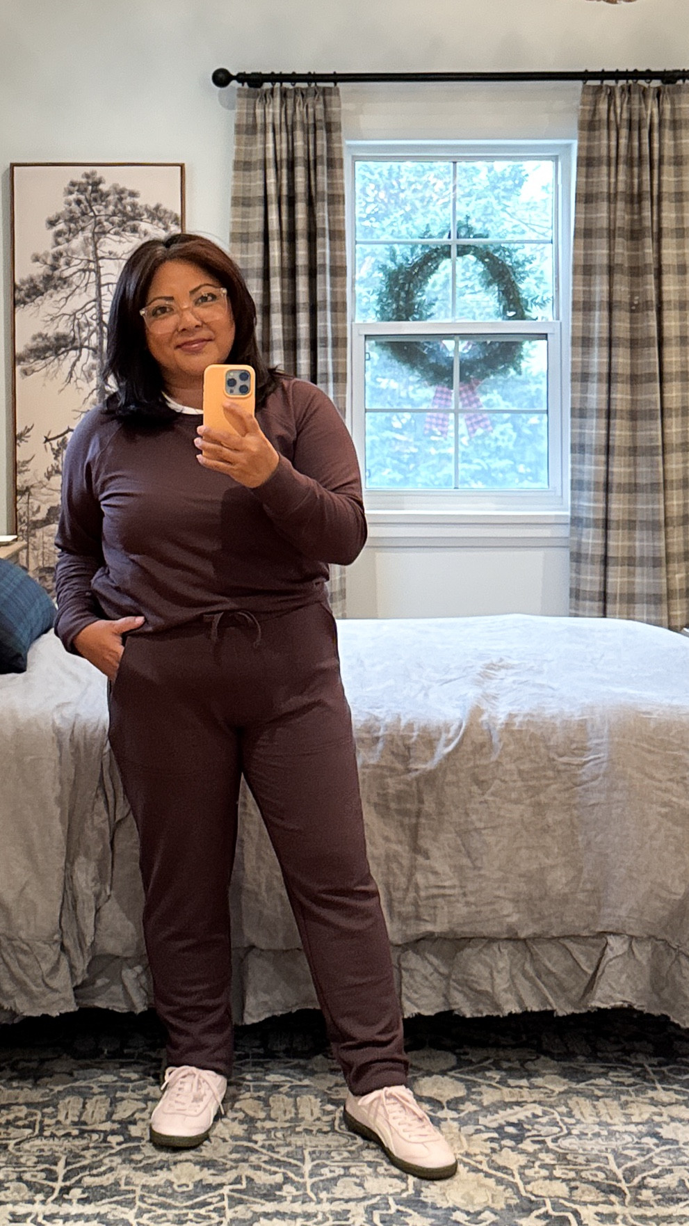 Quince Canada, super soft fleece jogger crew set, wfh outfit, casual outfit, jogger set, sweatshirt set, casual outfit over 40, Onitsuka tiger, reading glasses, clear glassess

#LTKover50style #LTKcanada #LTKpetite