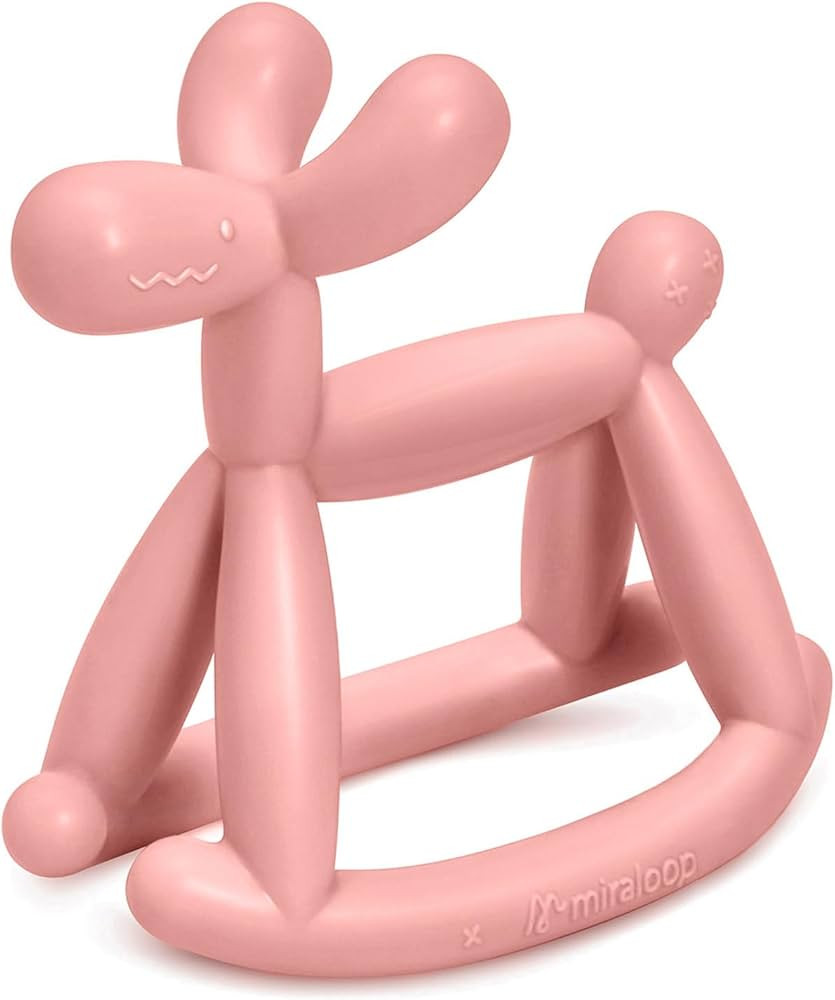 Miraloop Teething Toy for Baby 0-6, 12, 18 Months Infant, Jellydog Never Drop Food Grade Silicone... | Amazon (US)