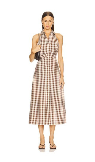 Veronica Beard Mackey Midi Dress in Brown. - size 6 | Revolve Clothing (Global)