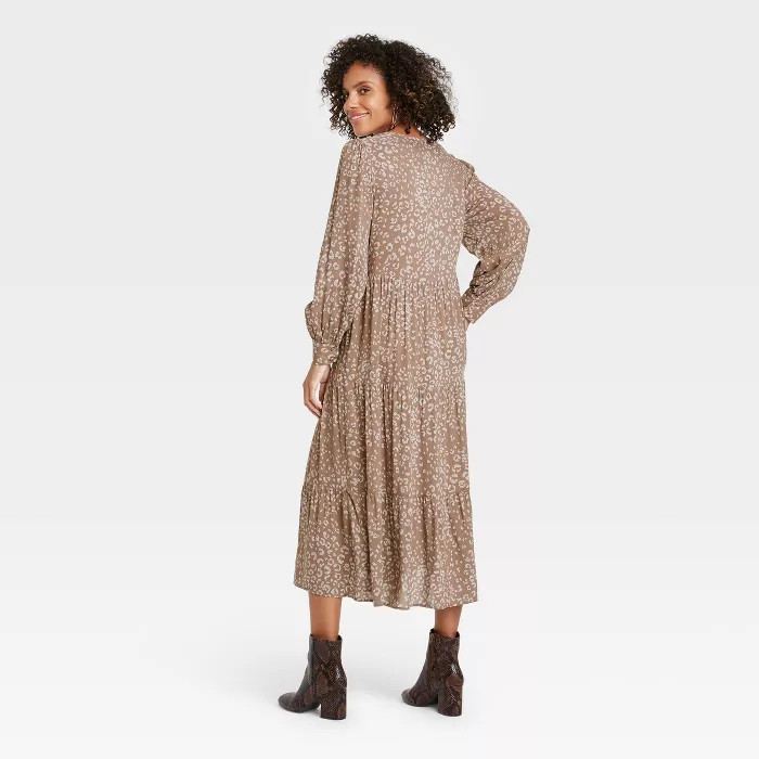 Women's Long Sleeve Tiered Dress - A New Day™ | Target