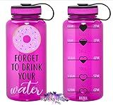 Donut Forget To Drink Your Water - Pun - Funny - Donut - 34oz Water Bottle - BPA Free | Amazon (US)