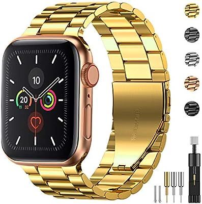 Fitlink Stainless Steel Metal Band for Apple Watch 38/40mm and 42/44mm Strap Replacement Link Bra... | Amazon (US)