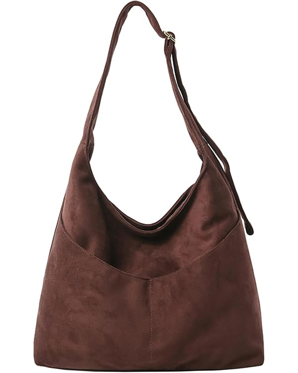 MYHOZEE Hobo Bags for Women: Large Slouchy Shoulder Bag Vegan Leather Adjustable Crossbody Tote P... | Amazon (US)