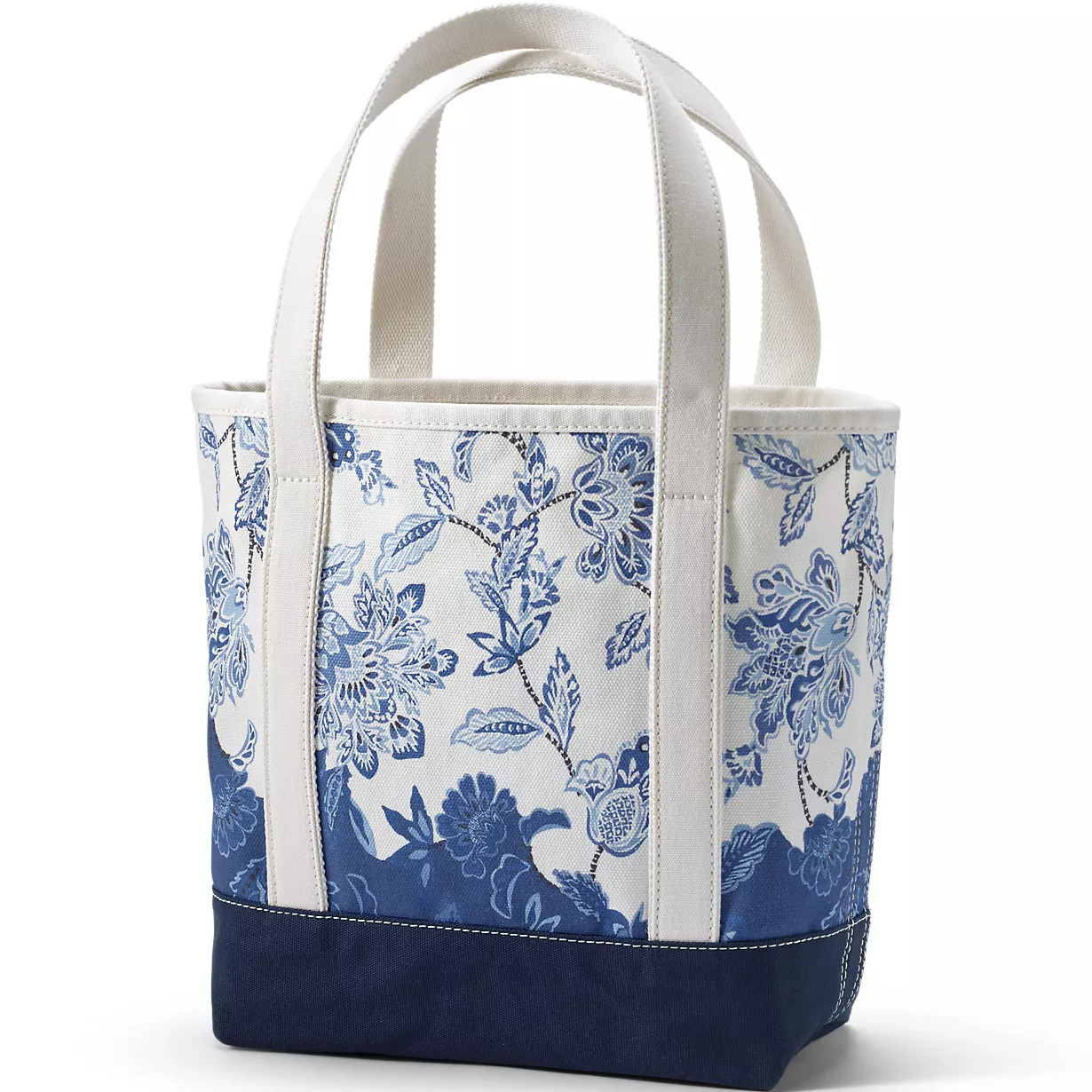 Medium Print 5 Pocket Open Top Canvas Tote Bag | Lands' End (US)