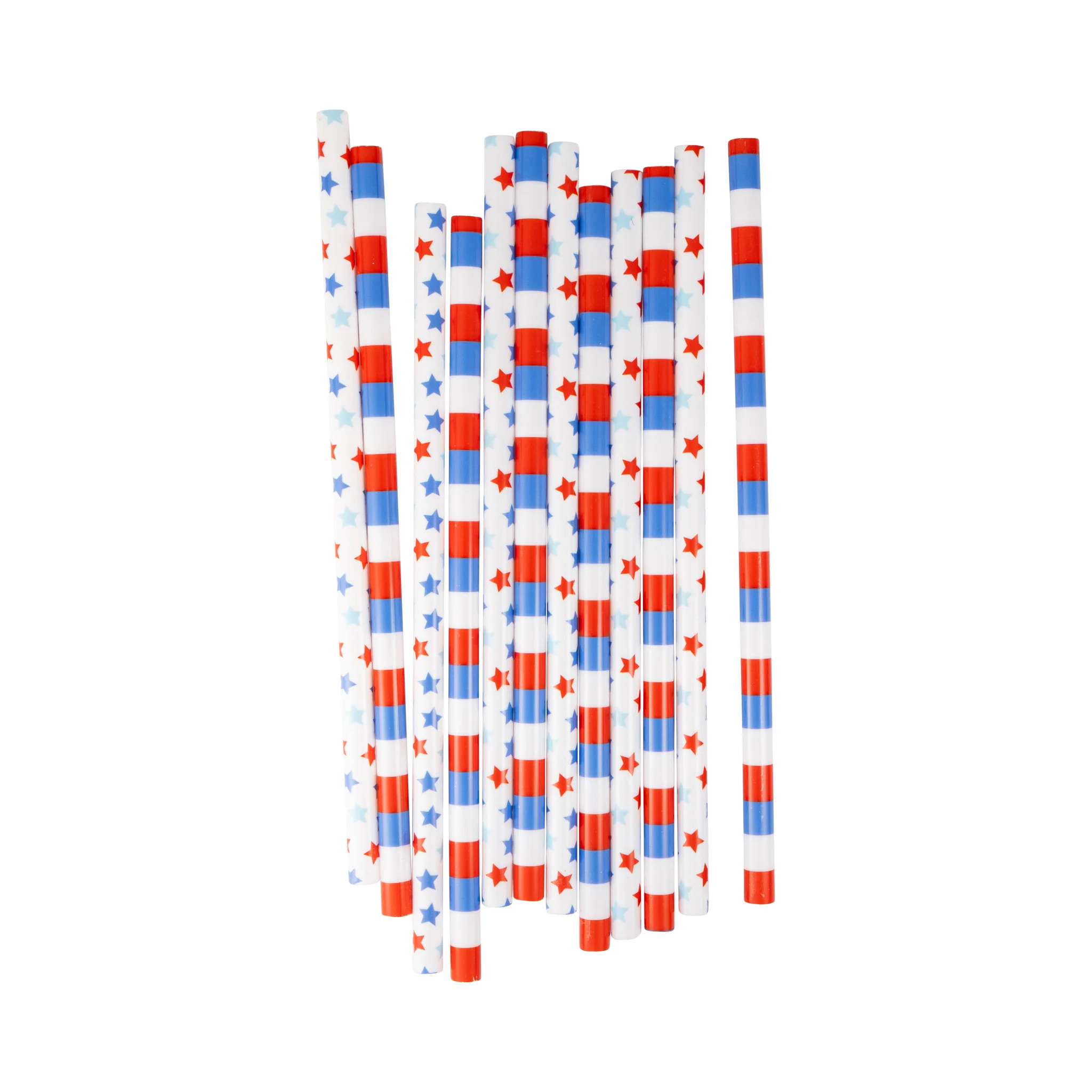 Patriotic Stars Reusable Straws (12 ct) | My Mind's Eye