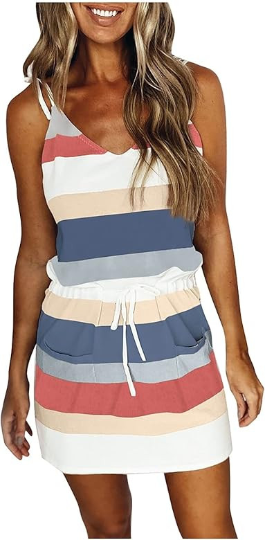 ORT Sexy Dress for Women, Women's Summer Tunic Dress V Neck Half Sleeves Floral Print Elegant Cas... | Amazon (US)