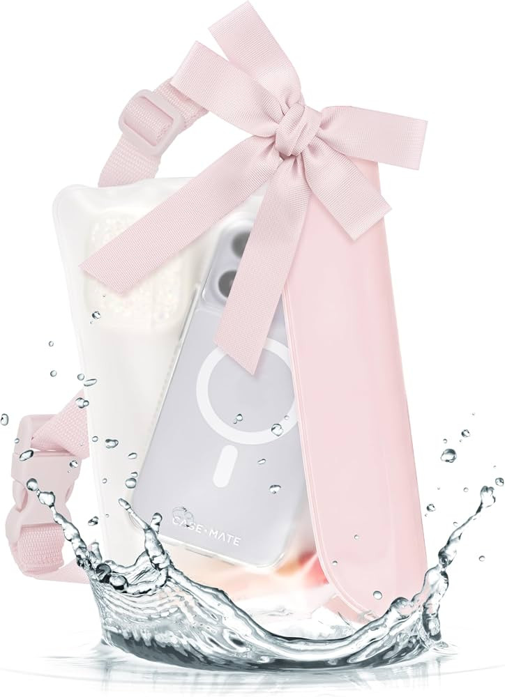 Case-Mate IP68 Waterproof Fanny Pack with Bow Design - Ballet Pink | Amazon (US)
