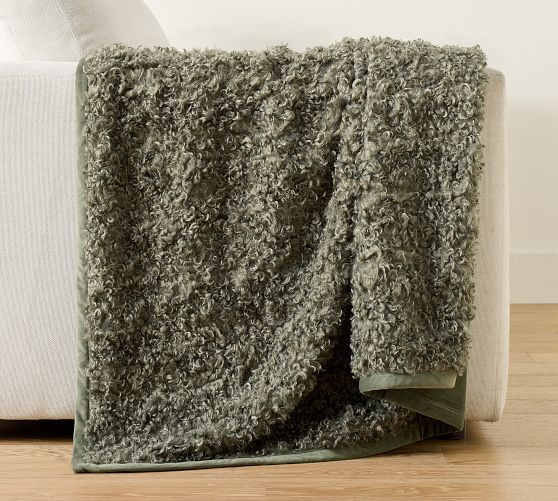 Curled Luxe Faux Fur Throw | Pottery Barn (US)