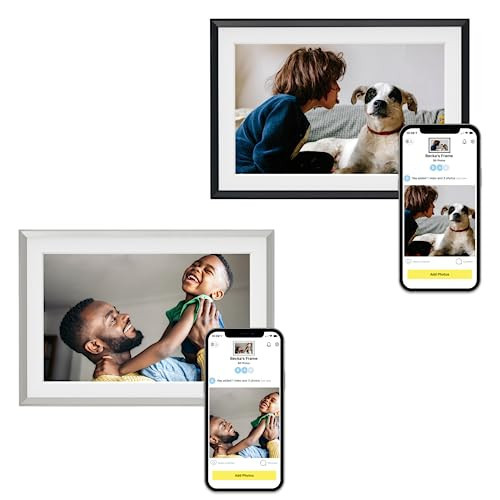 Aura Carver 10.1" WiFi Digital Picture Frame | The Best Digital Frame for Gifting | Send Photos from Your Phone | Quick, Easy Setup in Aura App | Free Unlimited Storage | (Gravel with White Mat) | Amazon (US)