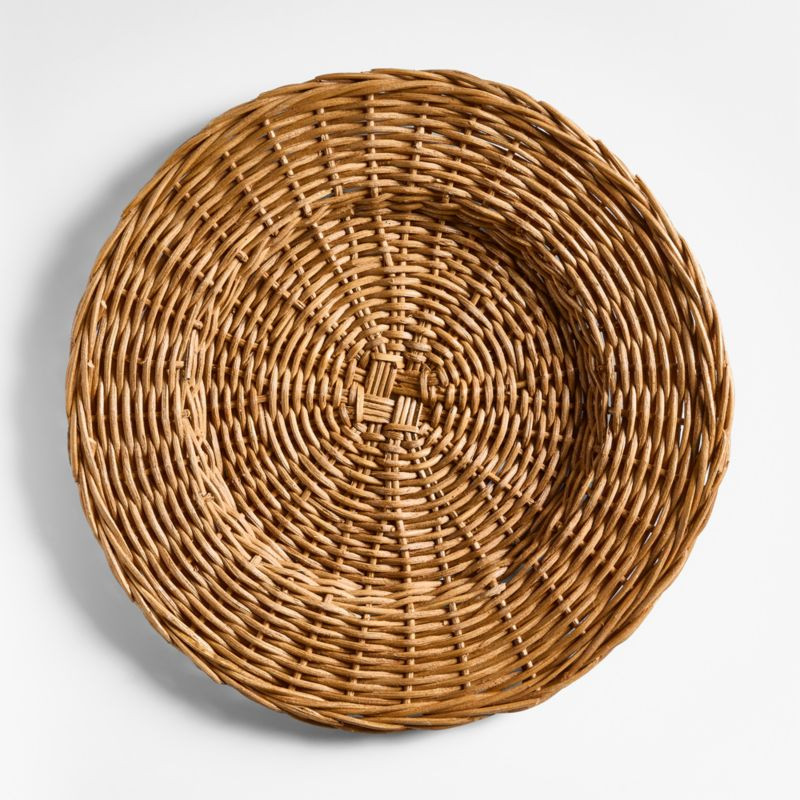 Alford Wicker Charger | Crate & Barrel | Crate & Barrel