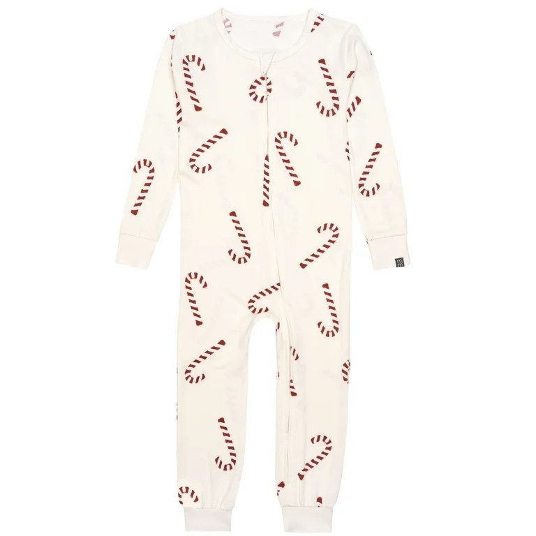 Modern Moments by Gerber Neutral Super Soft Hacci One-Piece Christmas Pajamas, 0/3 Months - 5T | Walmart (US)