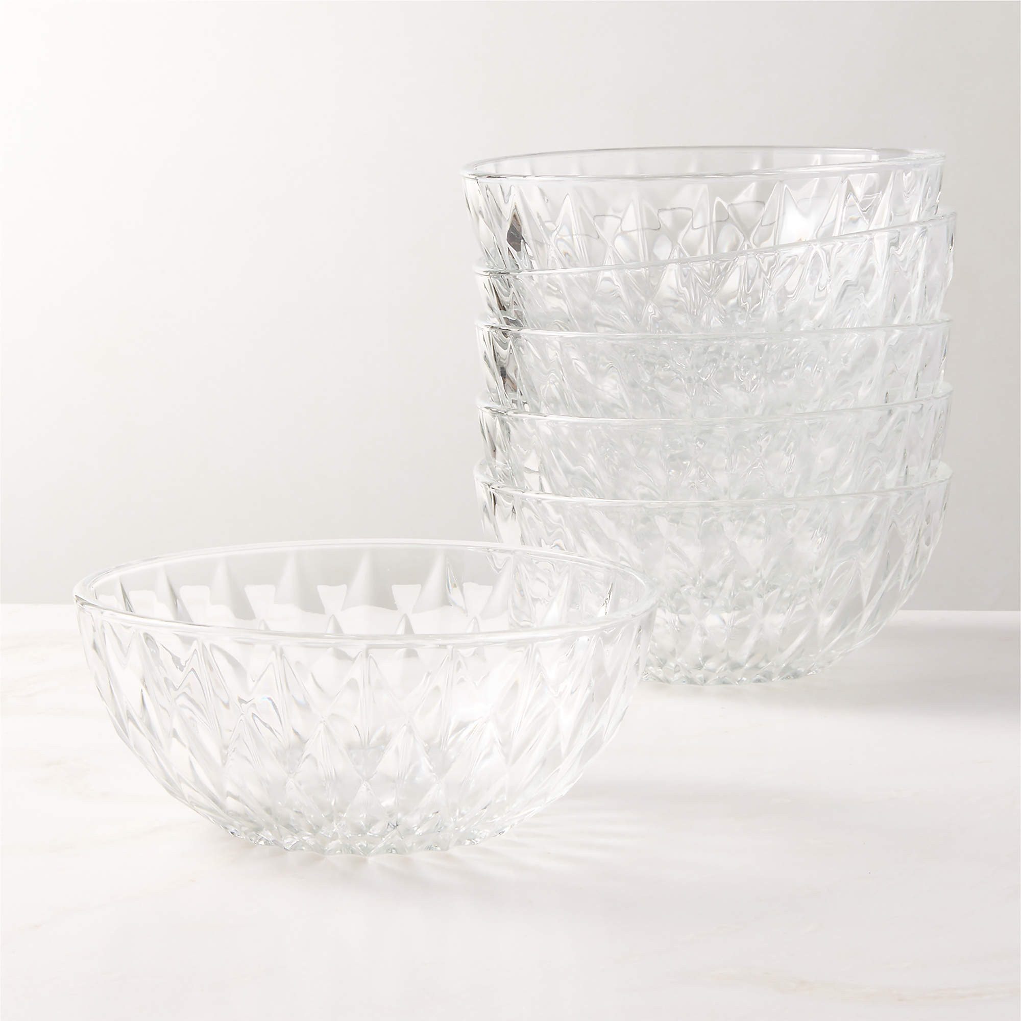 Daphne Glass Dinner Bowls Set of 6 + Reviews | CB2 | CB2