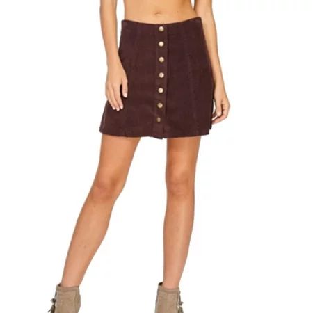 Wishlist Womens Corduroy Button Up A-Line Skirt | Walmart (US)