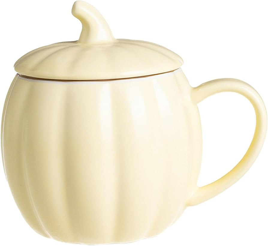 Pumpkin Mug, 400ml Ceramic Pumpkin Coffee Mug with Lid, Spooky Halloween Drinking Cup for Water, ... | Amazon (US)