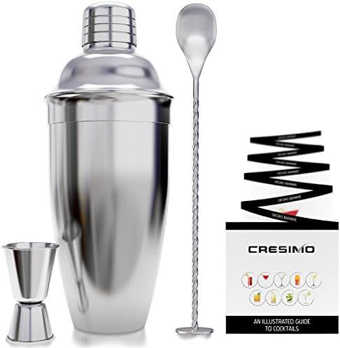 Cresimo 24 Ounce Cocktail Shaker Bar Set with Accessories - Martini Kit with Measuring Jigger and... | Amazon (US)