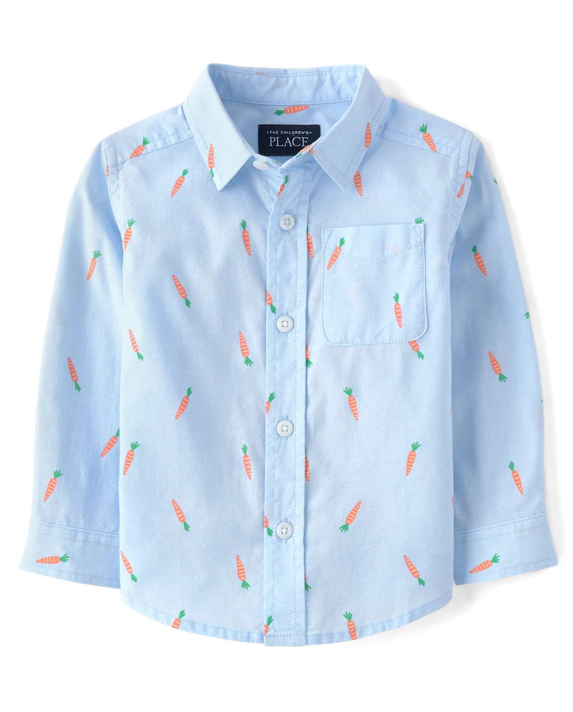 Baby And Toddler Boys Carrot Poplin Button Up Shirt | The Children's Place CA - WHIRLWIND | The Children's Place