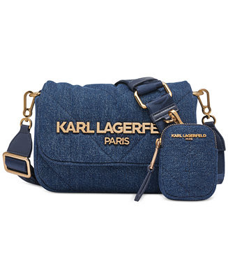 Voyage Quilted Denim Crossbody Bag | Macy's