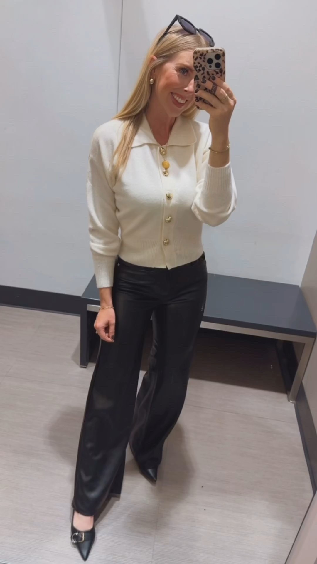 Target outfit, heart button cardigan, faux leather pants 

#LTKStyleTip #LTKFindsUnder50