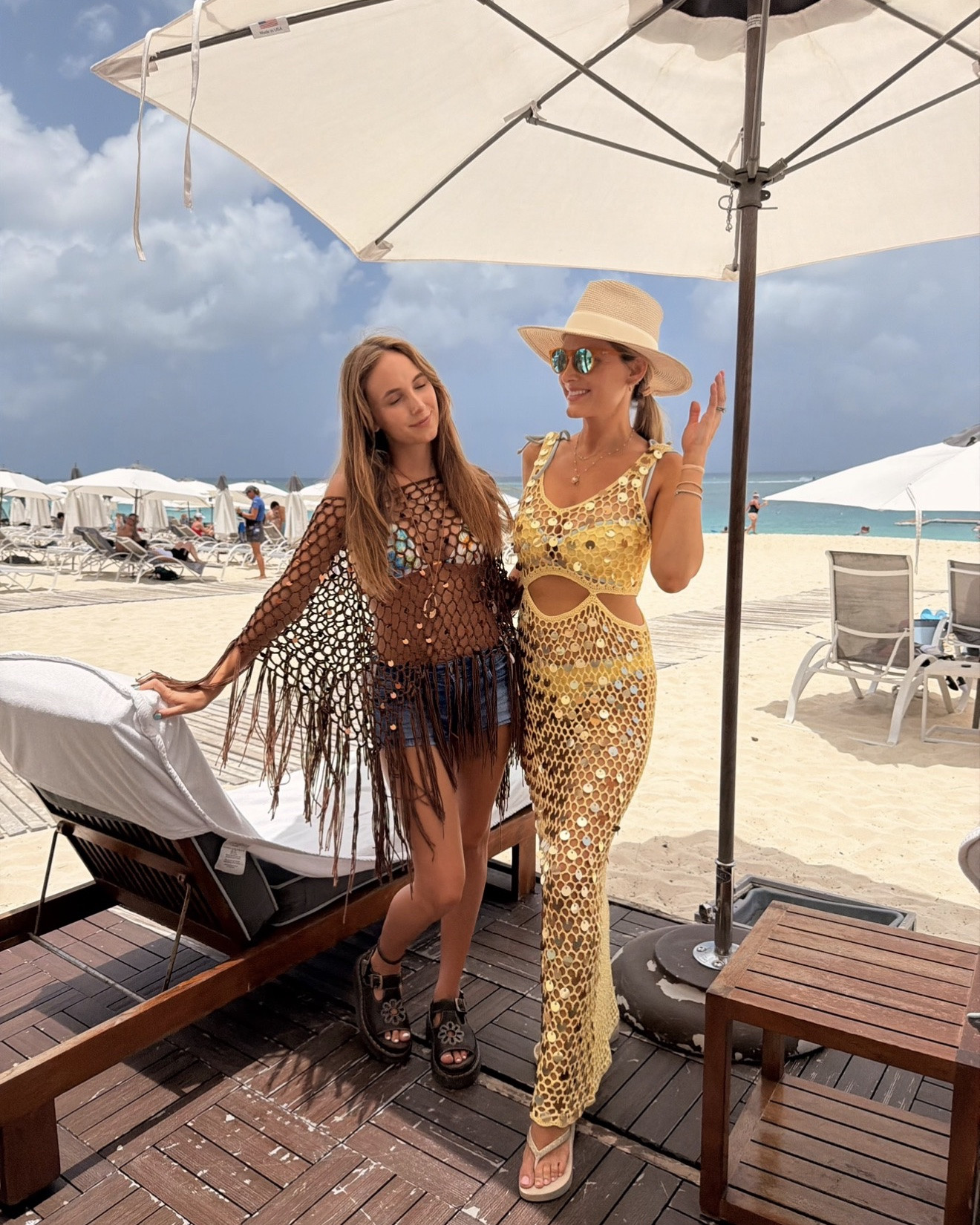 Crochet coverups for loving with an added touch of sparkle with scattered sequence through throughout! Wearing small

Cruise outfit, vacation outfit, resort outfit

#LTKOver40 #LTKTravel #LTKSwim