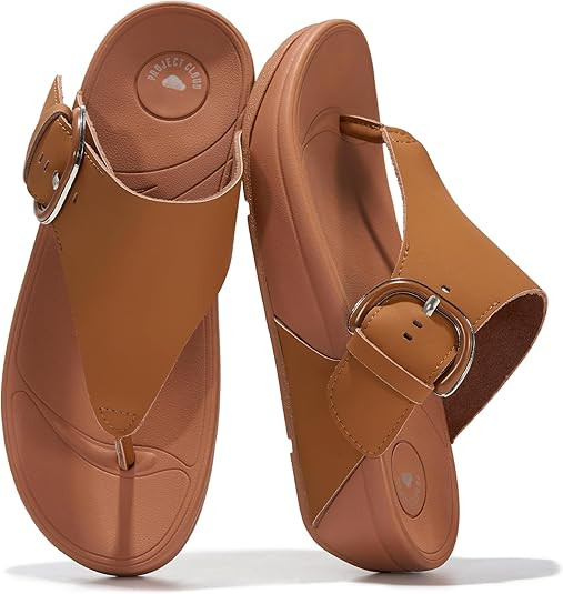 Project Cloud Genuine Leather Women’s Sandals – Thong Flip Flops with Plush Soft Insole, Arch... | Amazon (US)