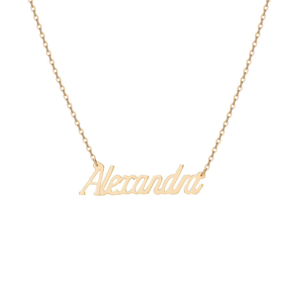 Gold Script Name Necklace | AUrate New York