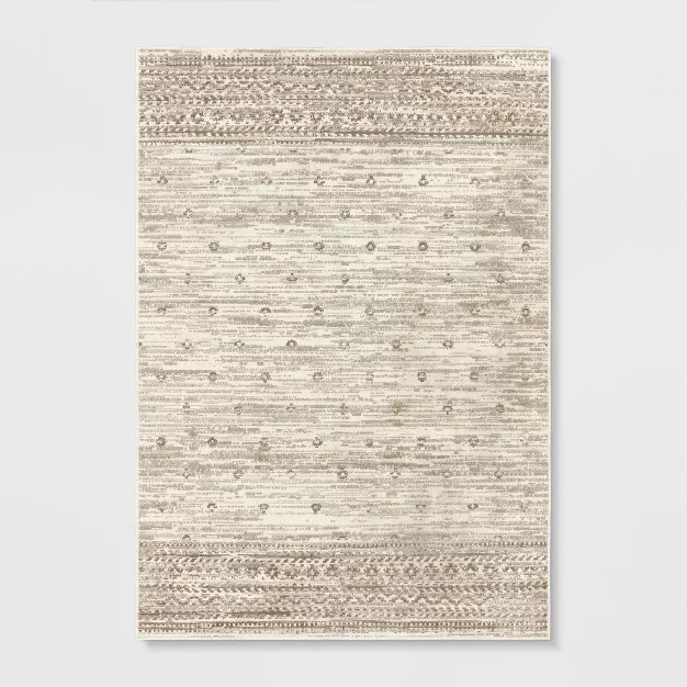 Border Dot Motif Area Rug Beige - Threshold™ | Target