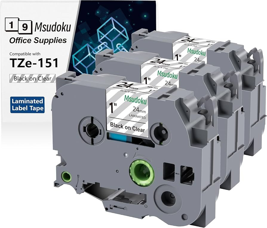Tze 151 Tz 151 24mm 1 inch Laminated Clear Compatible for Brother P Touch Label Maker Tape TZe-15... | Amazon (US)