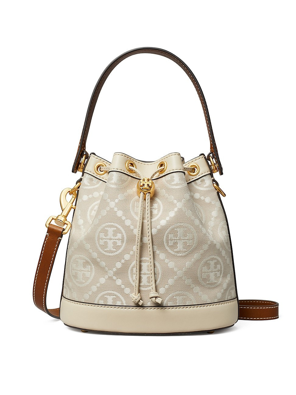 Women's T Monogram Bucket Bag - Ivory | Saks Fifth Avenue