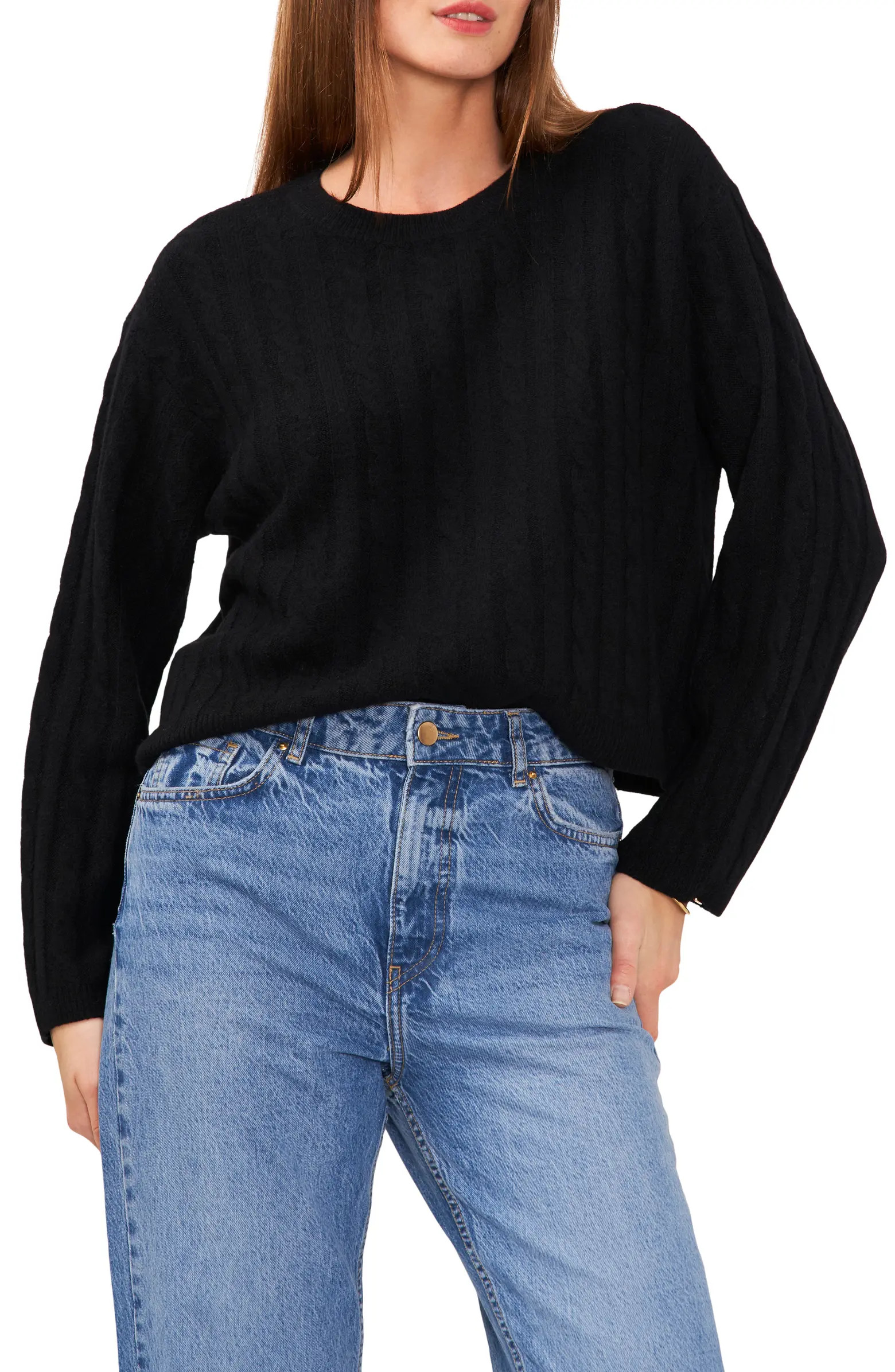 Mixed Stitch Crewneck Sweater | Nordstrom