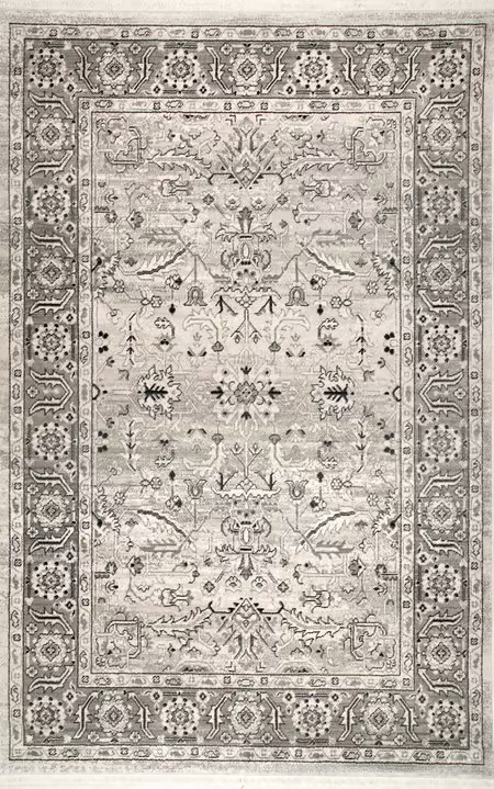 Beige Florid Mystique Fringe Area Rug | Rugs USA