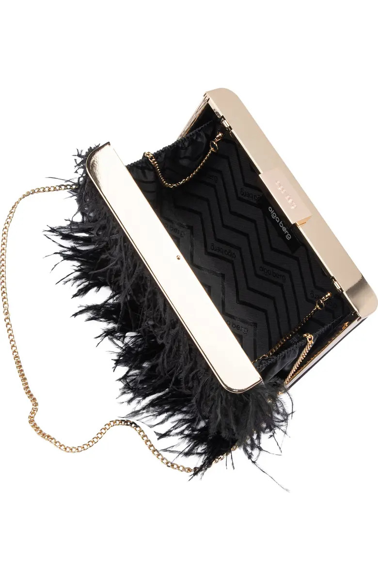 Ostrich Feather Embellished Clutch | Nordstrom