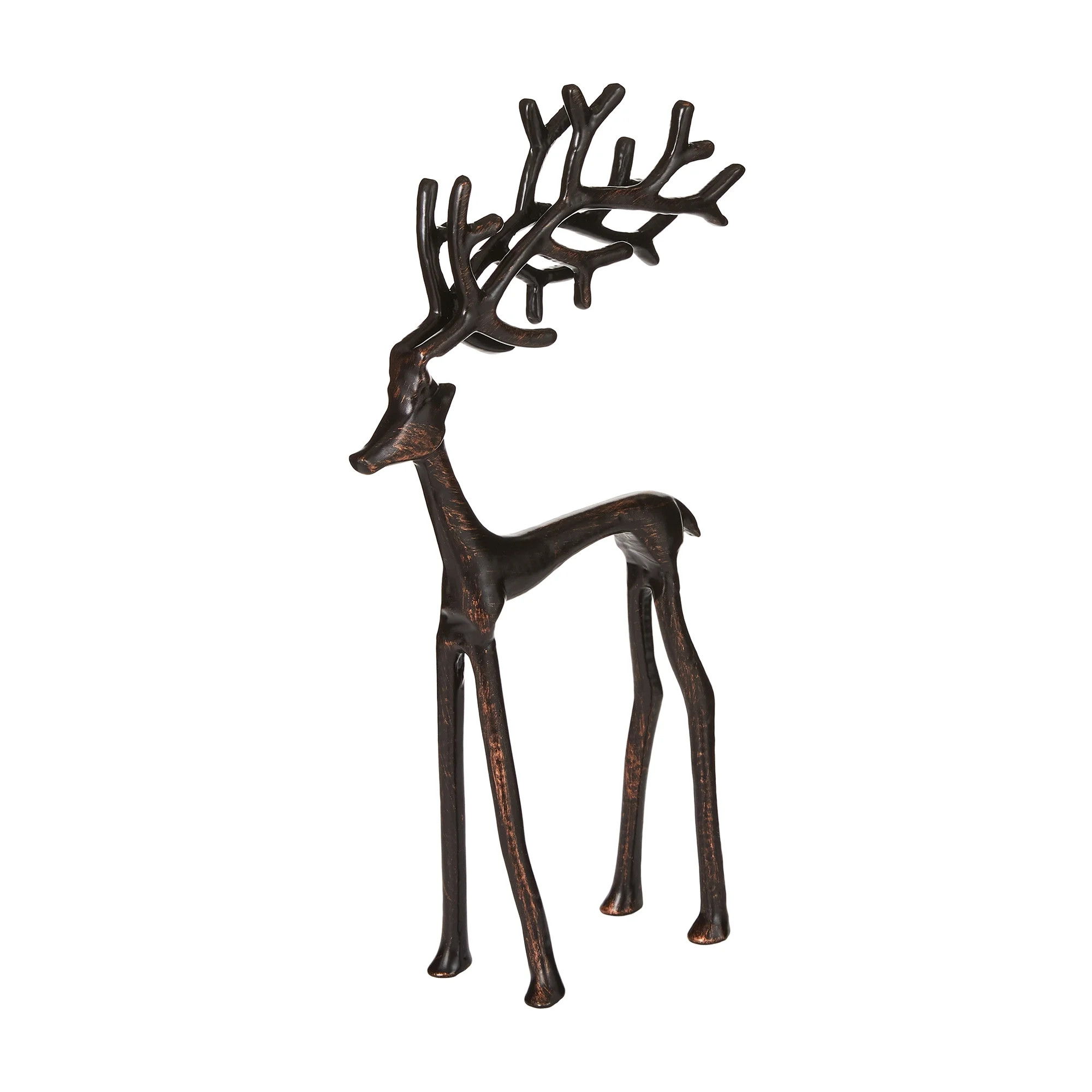 Fraiche Small Aluminum Reindeer Decoration, Holiday Time Christmas Tabletop Decor | Walmart (CA)