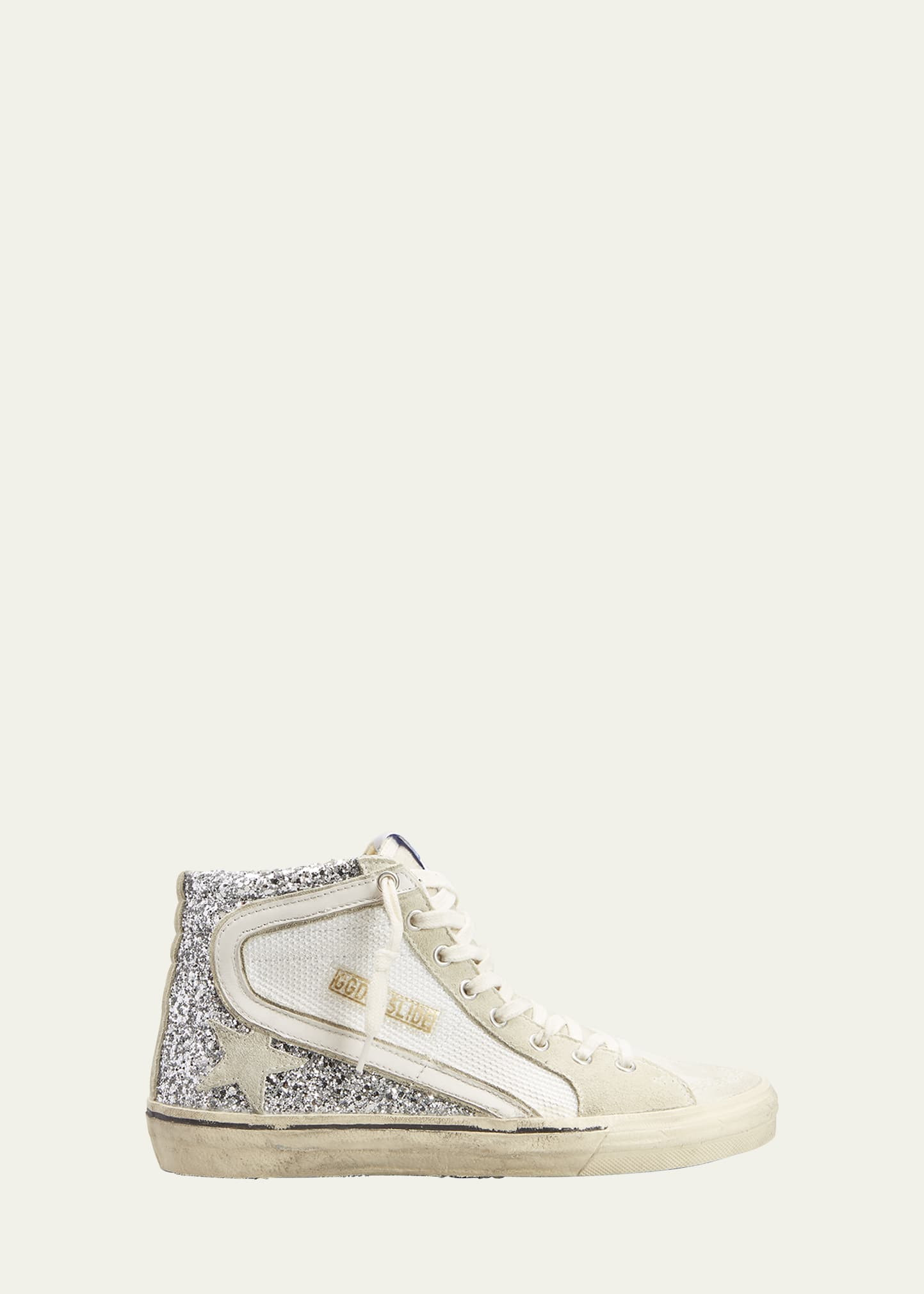 Golden Goose Slide Glitter High-Top Sneakers | Bergdorf Goodman