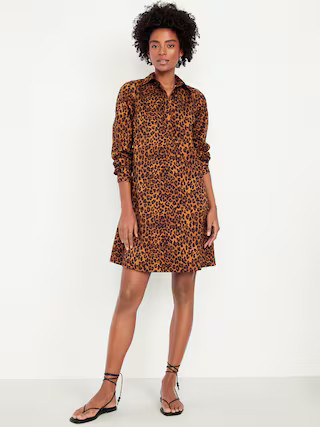 Loose Mini Shirt Dress | Old Navy (US)