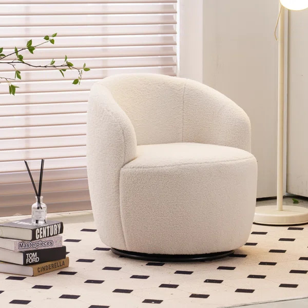25.6'' Wide Swivel Barrel Chair | Wayfair North America