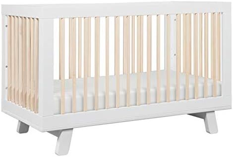 babyletto Hudson 3-in-1 Convertible Crib with Toddler Bed Conversion Kit in White / Washed Natura... | Amazon (US)