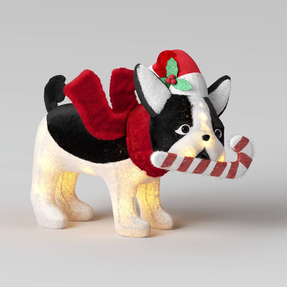 LED Dog with Candy Cane Christmas Novelty Sculpture Light Warm White Lights - Wondershop™ | Target