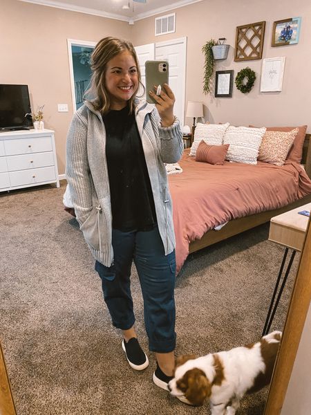 sneakers: super old, but linking similar ones below!
pants: fit true to size // wearing a medium
muscle tee: fits true to size // wearing a medium
cardigan: fits true to size // wearing a medium

#LTKmidsize #LTKstyletip #LTKworkwear