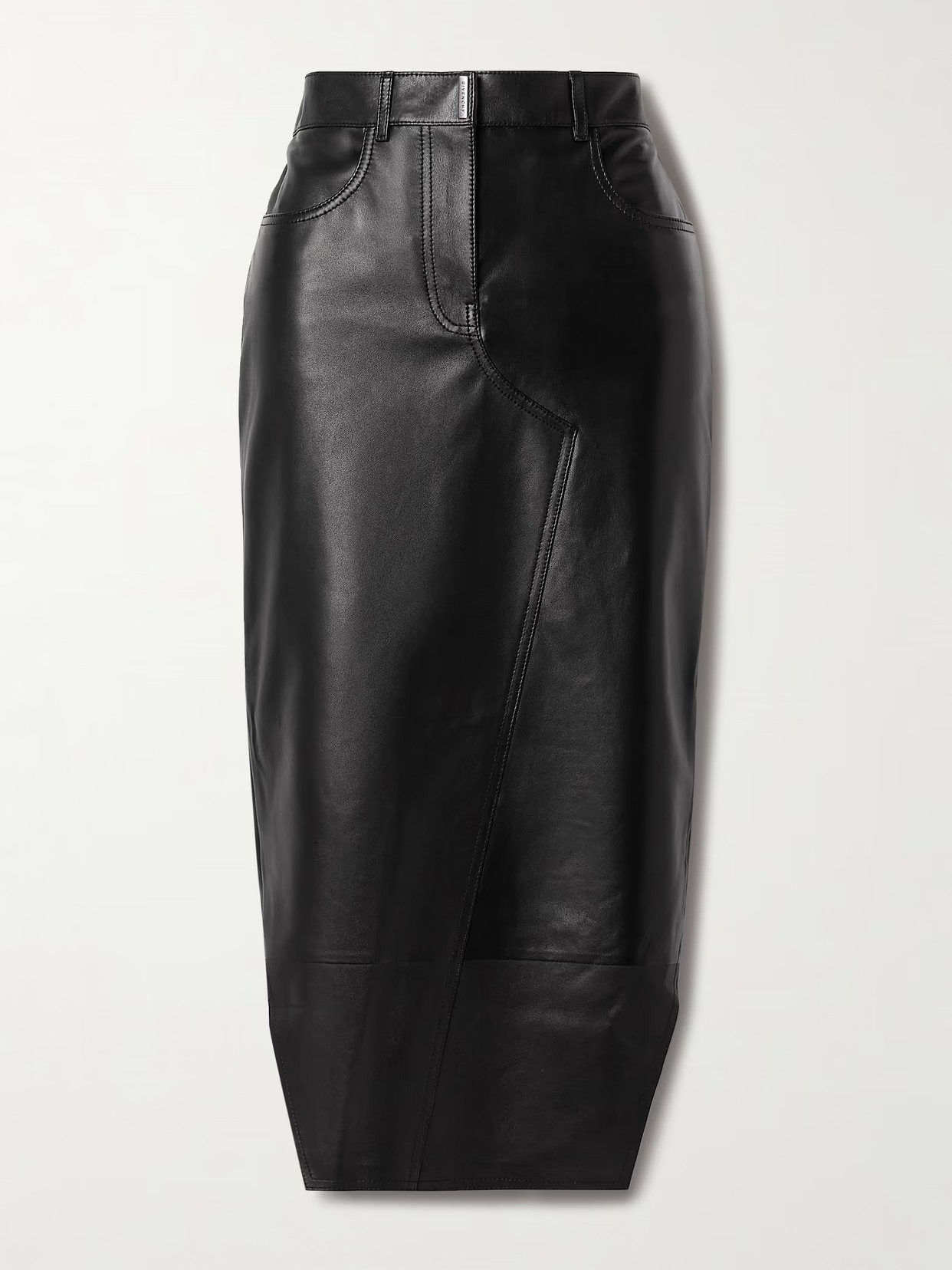 Givenchy - Leather Midi Skirt - Black | NET-A-PORTER (US)
