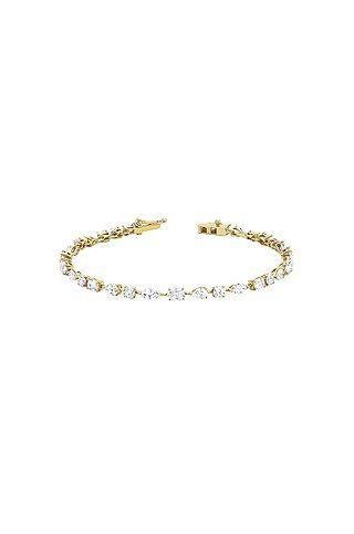 Logan Hollowell Diana Diamond Bracelet in Metallic Gold | FWRD 