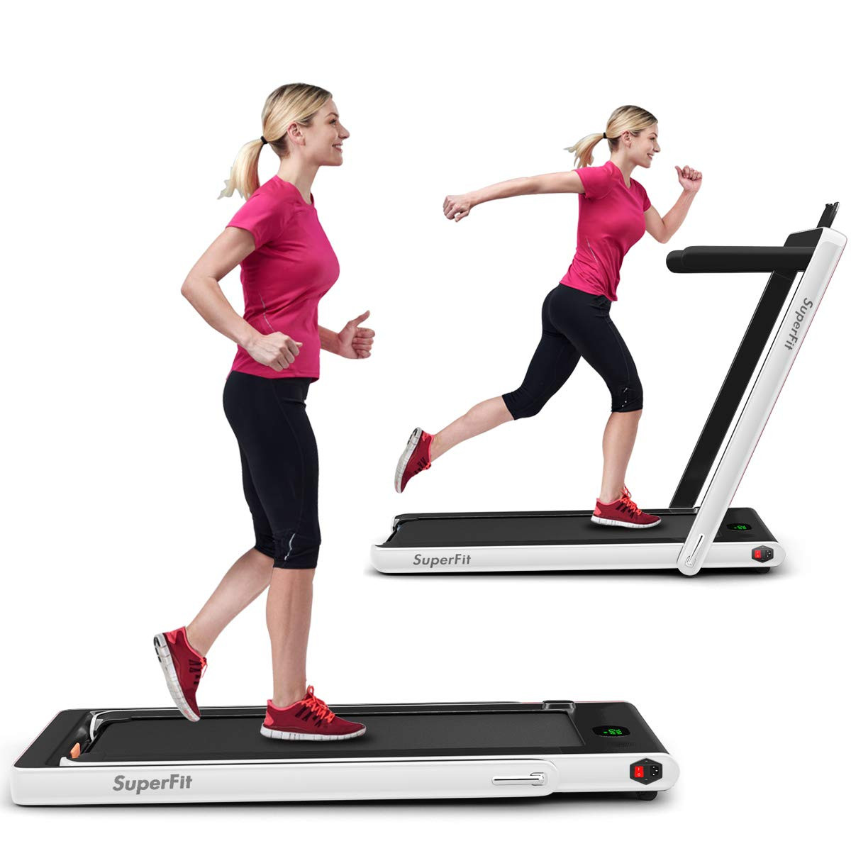 GYMAX Walking Pad, 2.25HP Foldable Treadmill with Smart App & Remote Control, Bluetooth LED Monit... | Amazon (US)