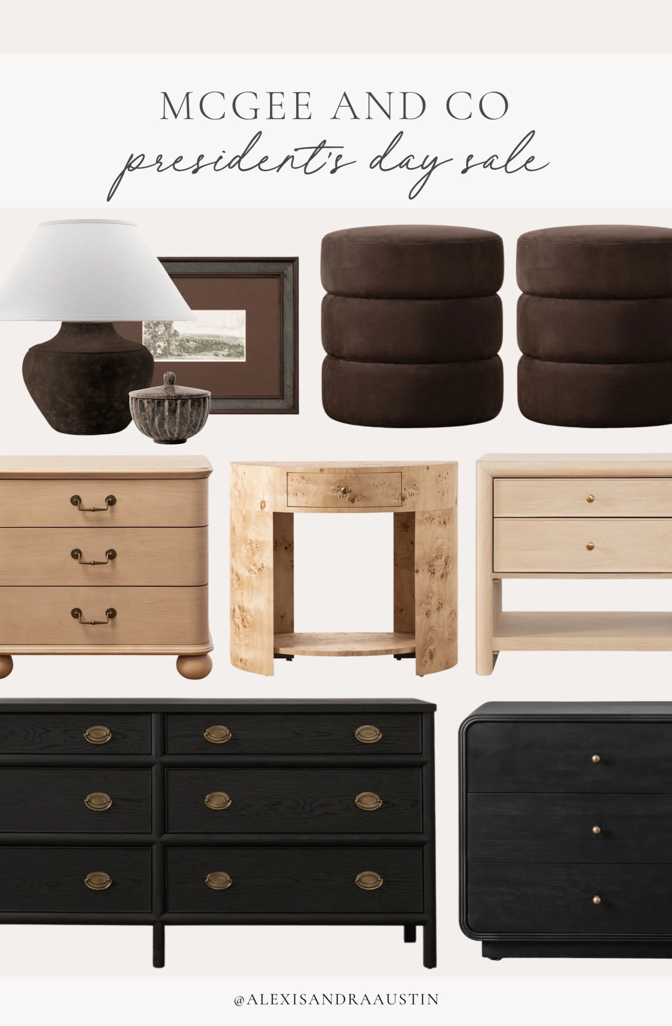 My favorite finds from McGee and Co’s President’s Day Sale! From furniture staples to my all time favorite lamps, now is the time to save on the perfect piece.

Home finds, neutral home inspo, sale alert, deal of the day, neutral wood tones, furniture favorites, Presidents’ Day sale, nightstand details, ottoman favorites, table lamp, dresser details, McGee and Co, dark and moody, bedroom refresh, living room refresh, collected style, shop the look!

#LTKSeasonal #LTKHome