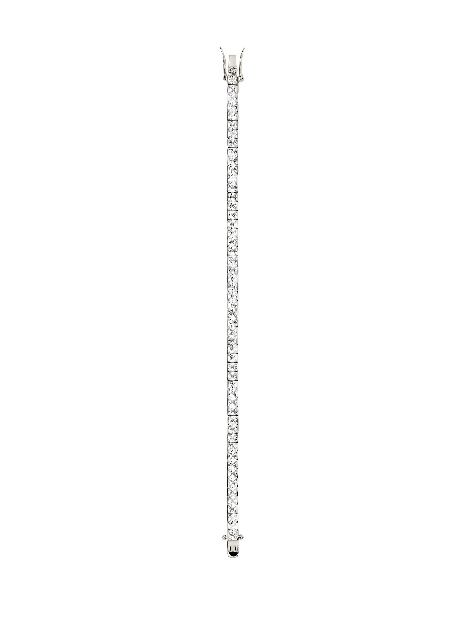 DORSEY PRINCESS-CUT RIVIÈRE BRACELET IN LAB WHITE SAPPHIRE, STERLING SILVER | Dorsey