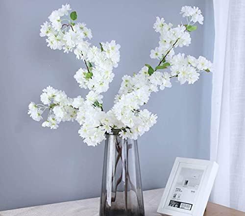 Artificial Cherry Blossom Branches, Faux Cherry Blossom Stem 39" for Tall Vase Arrangements, Silk Ch | Amazon (US)