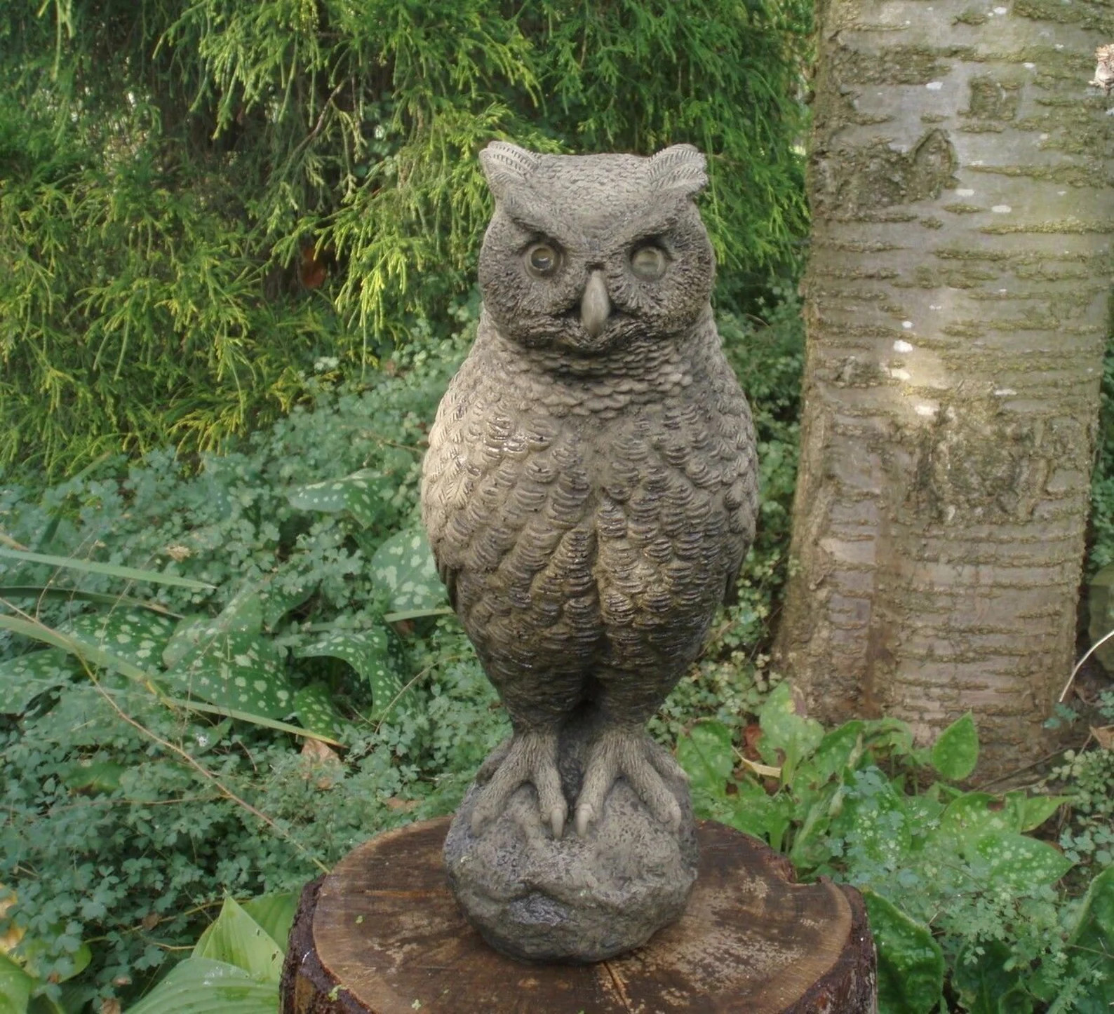 Reconstituted Stone Garden Tall Owl Statue - Etsy | Etsy (Global)